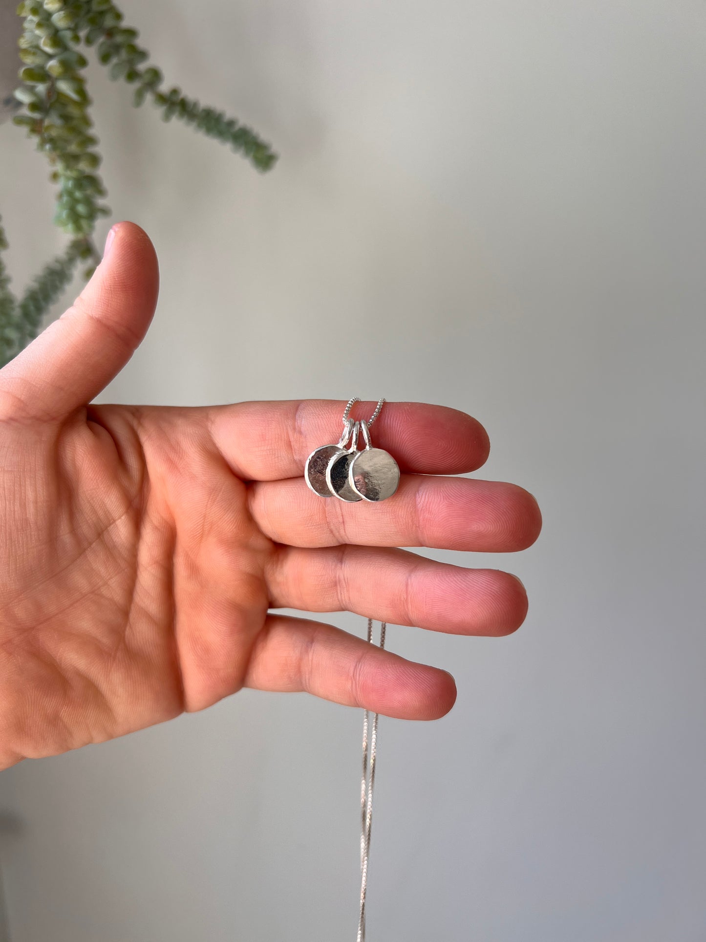 Custom Large Silver Dot Necklace