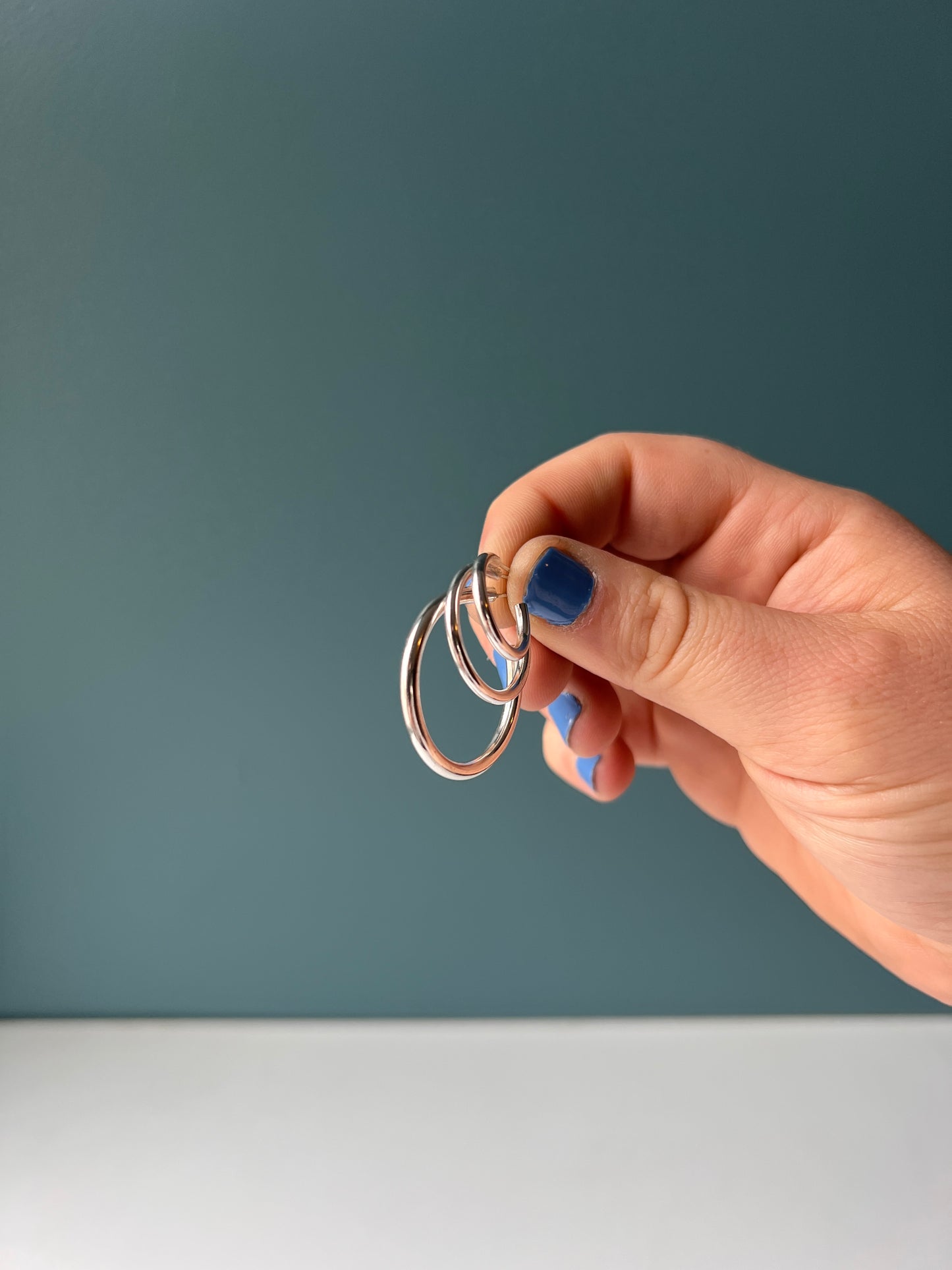 Sterling silver hoops
