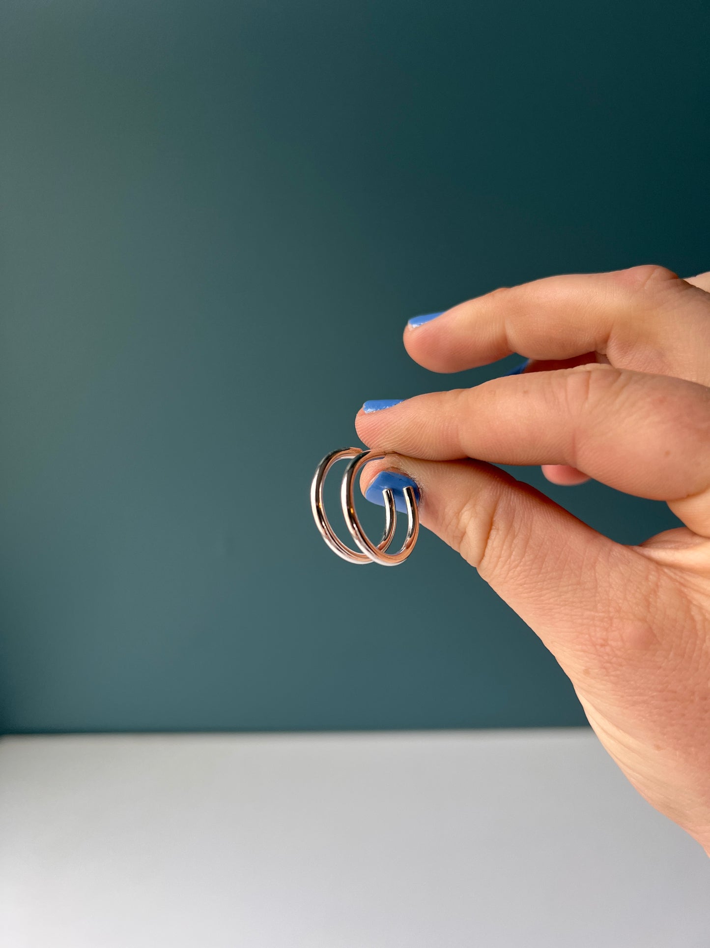 Sterling silver hoops