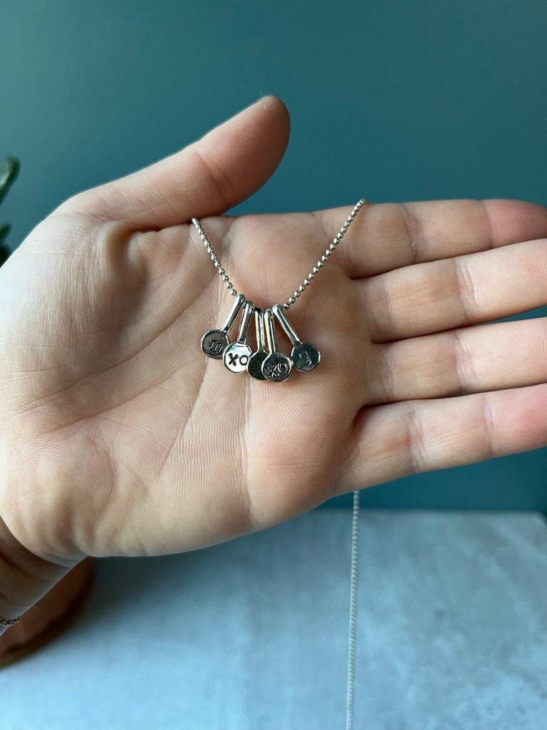 Gold Dot Necklace with Initial