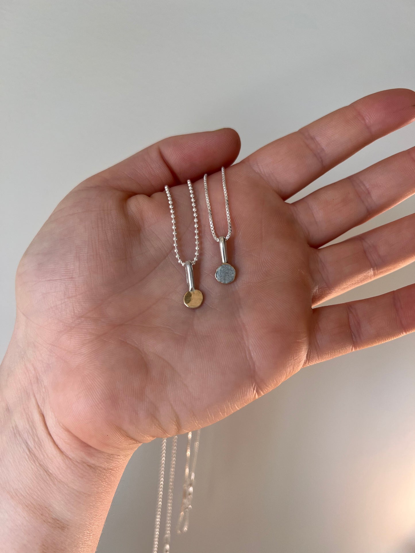Gold Dot Necklace with Initial