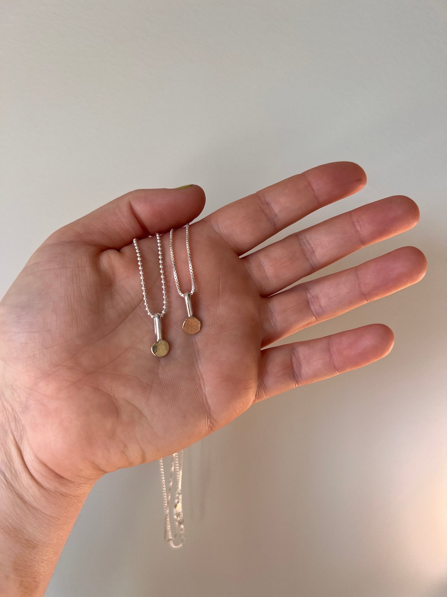 Gold Dot Necklace with Initial