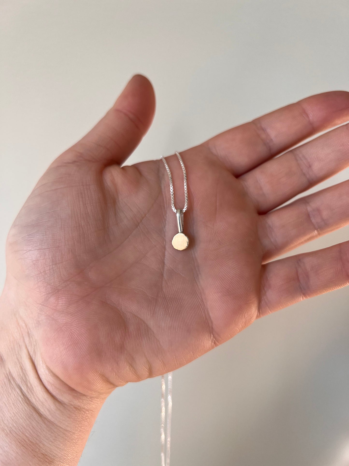 Gold Dot Necklace with Initial