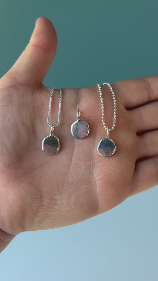 Large Silver Dot Necklace