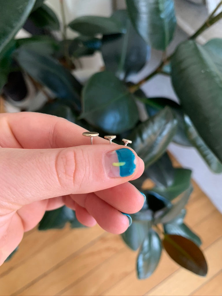 14k Yellow Gold Dot Studs