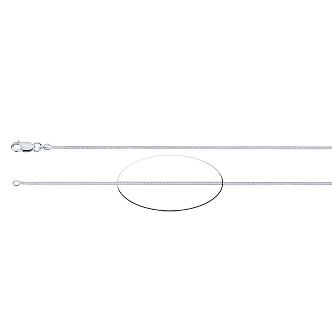 Sterling Silver 1mm Box Chain