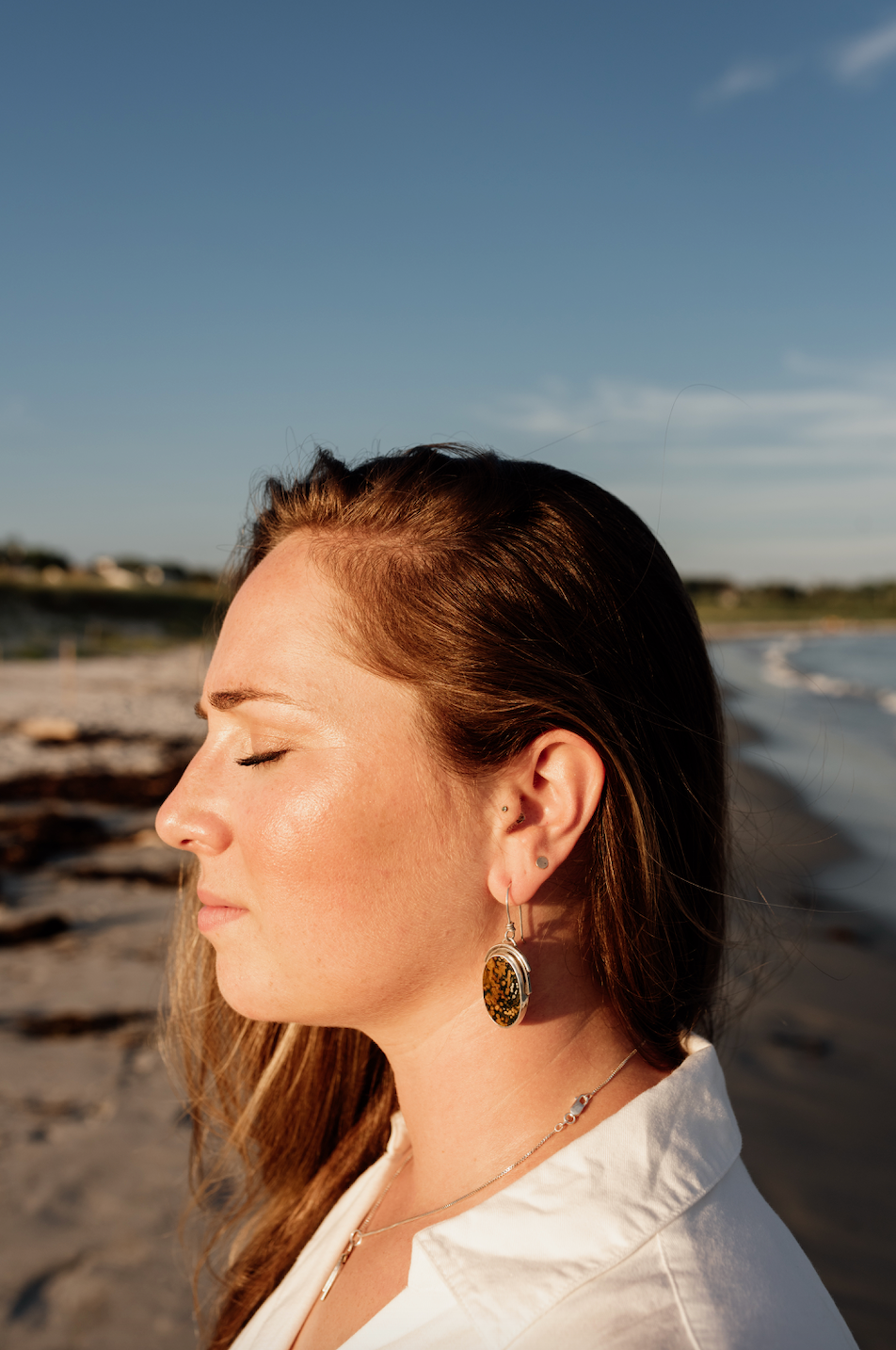 14k Yellow Gold Dot Studs