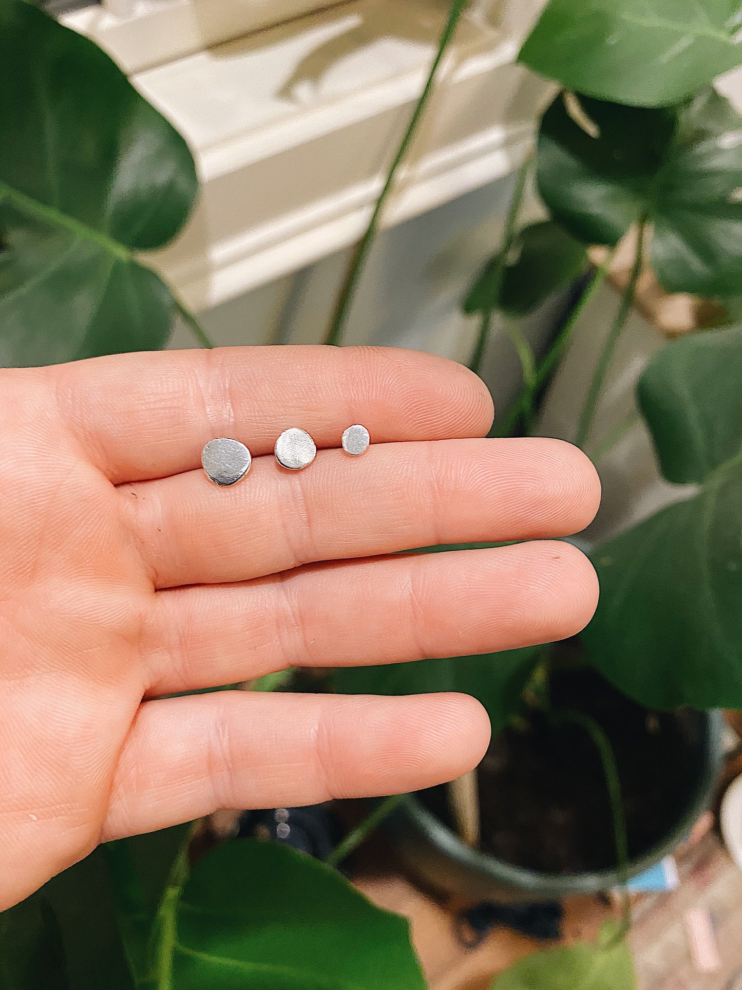 Sterling Silver Dot Studs