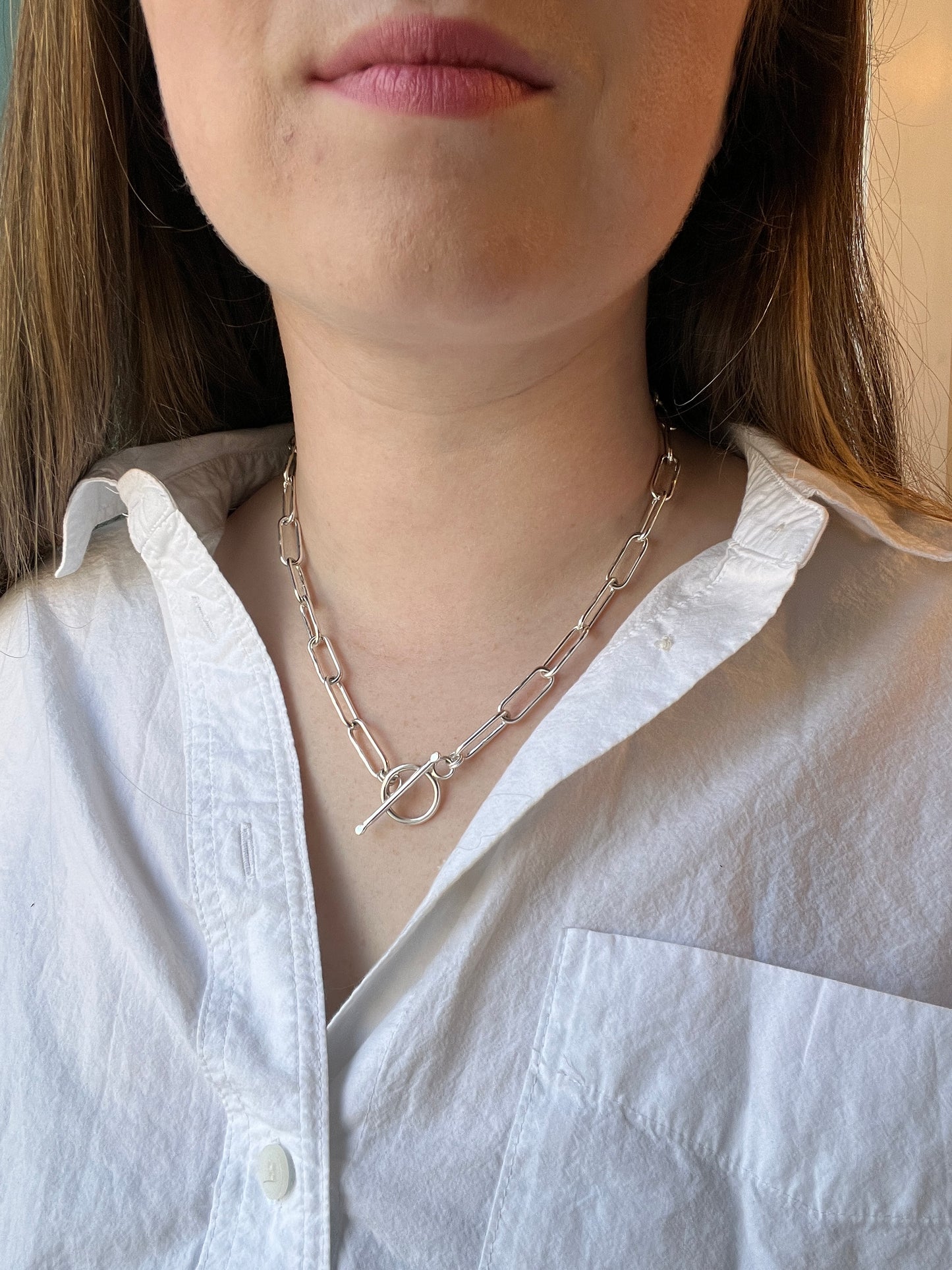 Paperclip Chain Necklace Toggle