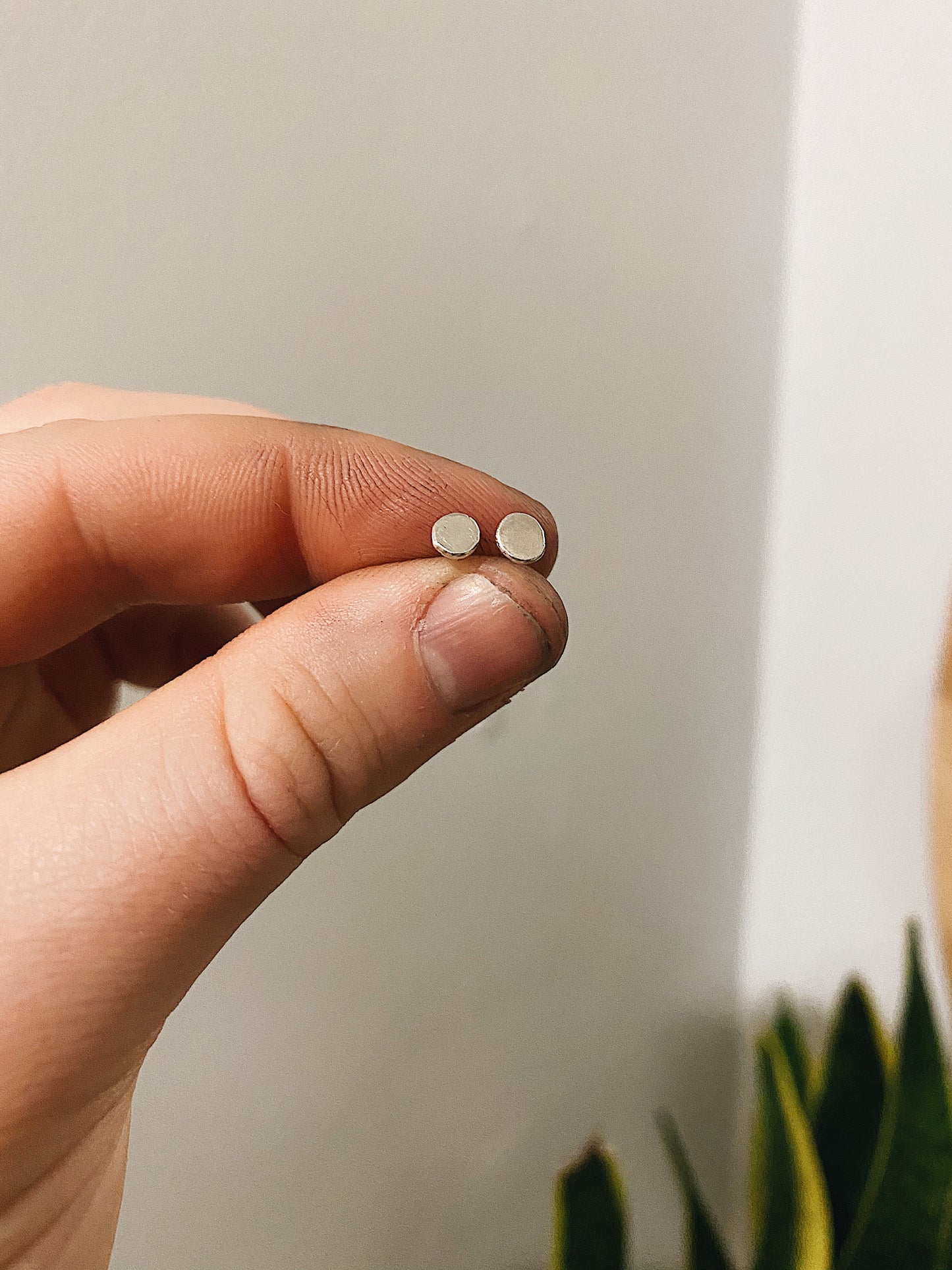 Sterling Silver Dot Studs