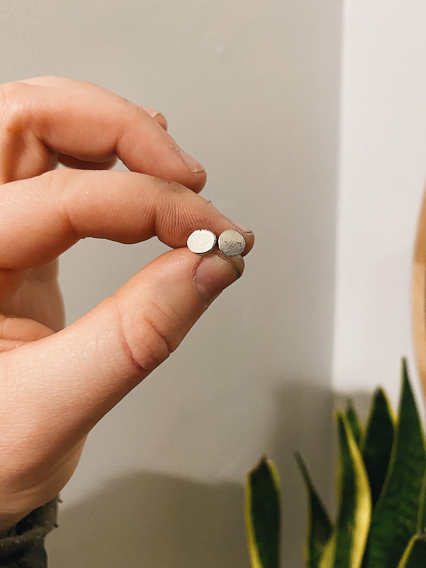 Sterling Silver Dot Studs