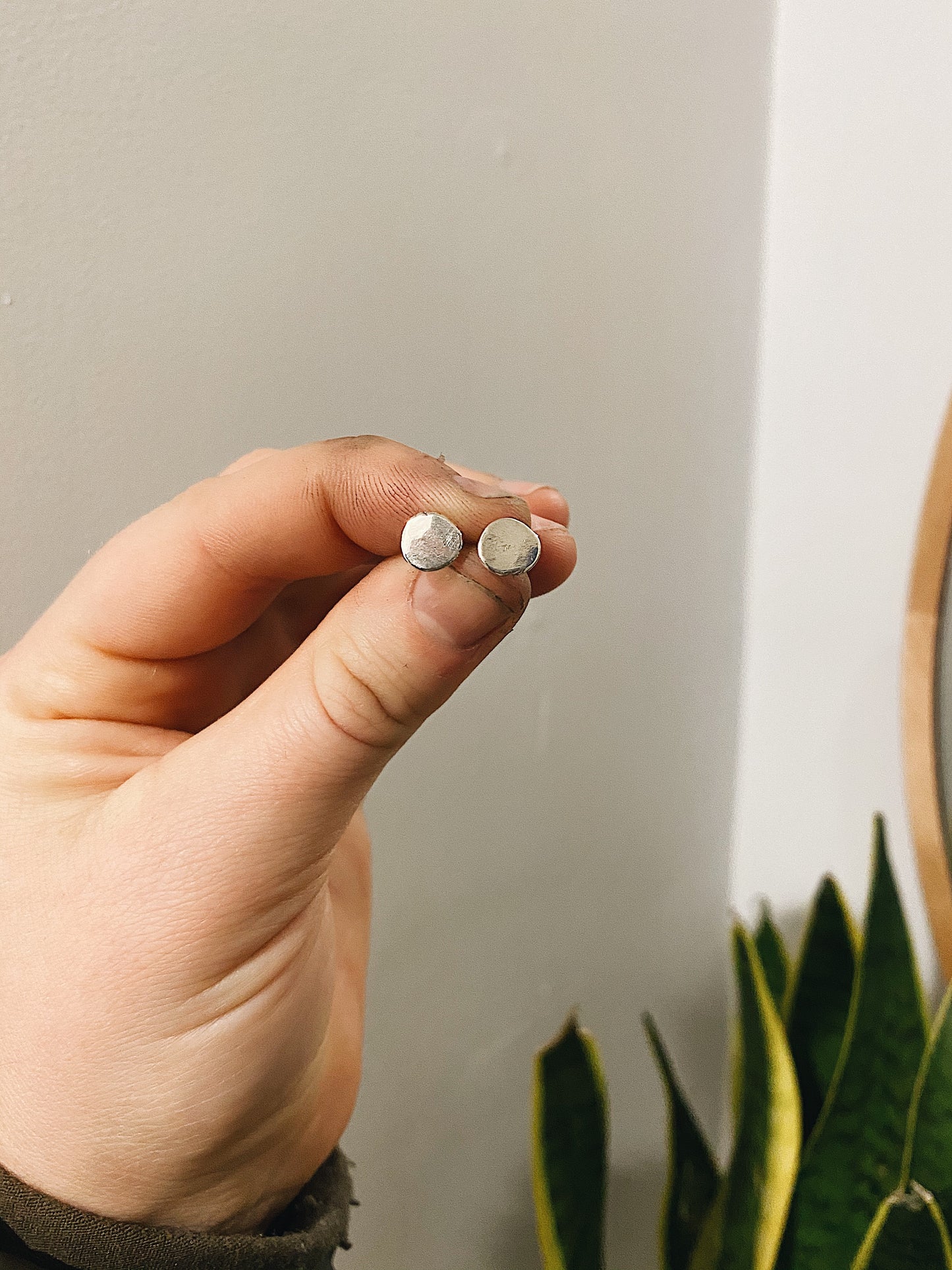 Sterling Silver Dot Studs