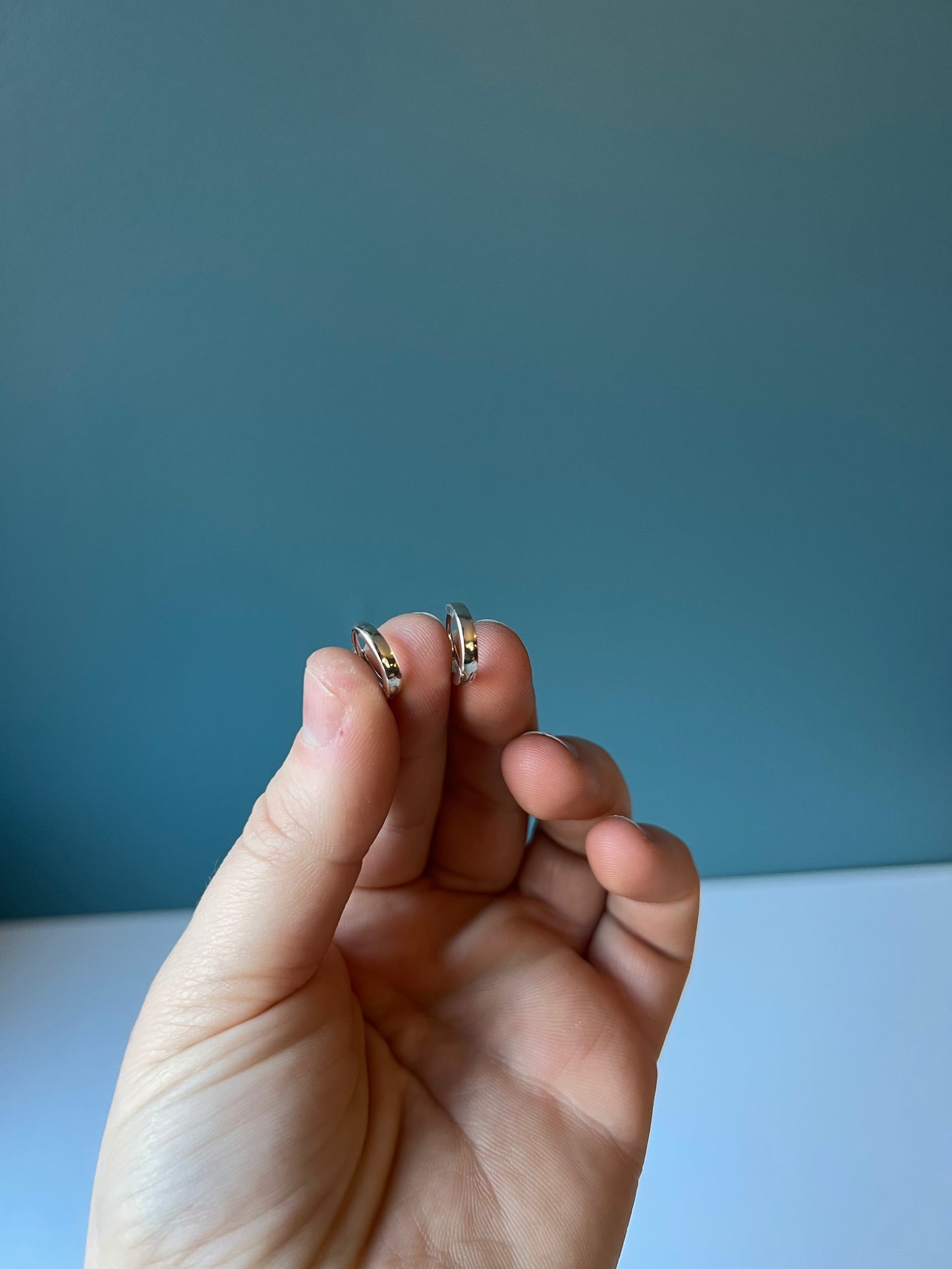 Sterling silver mini hoops