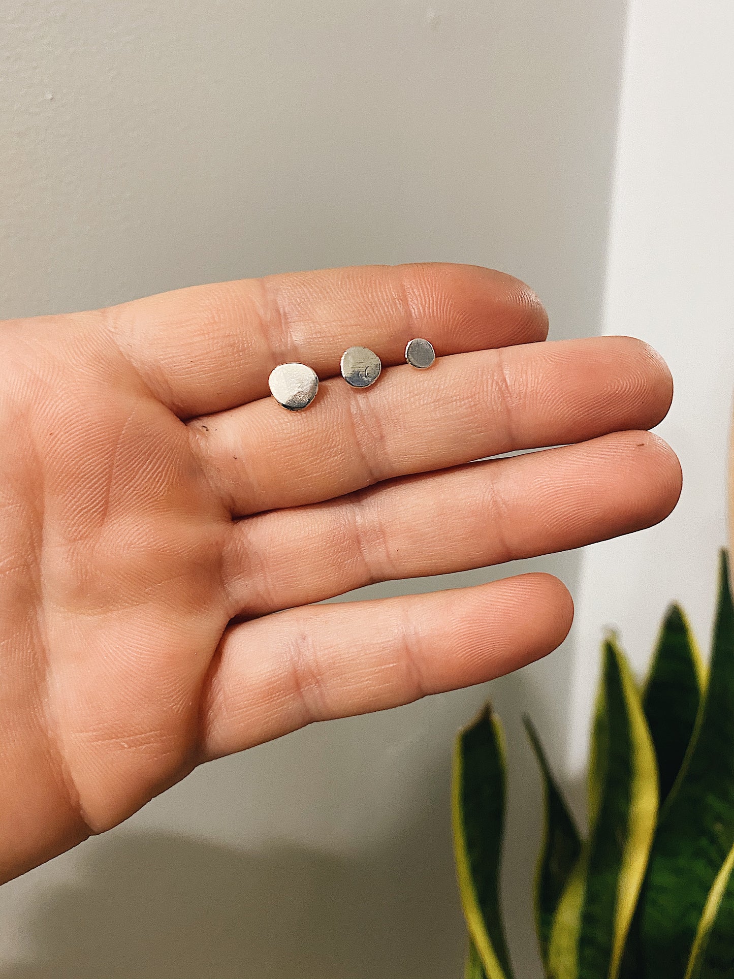 Sterling Silver Dot Studs