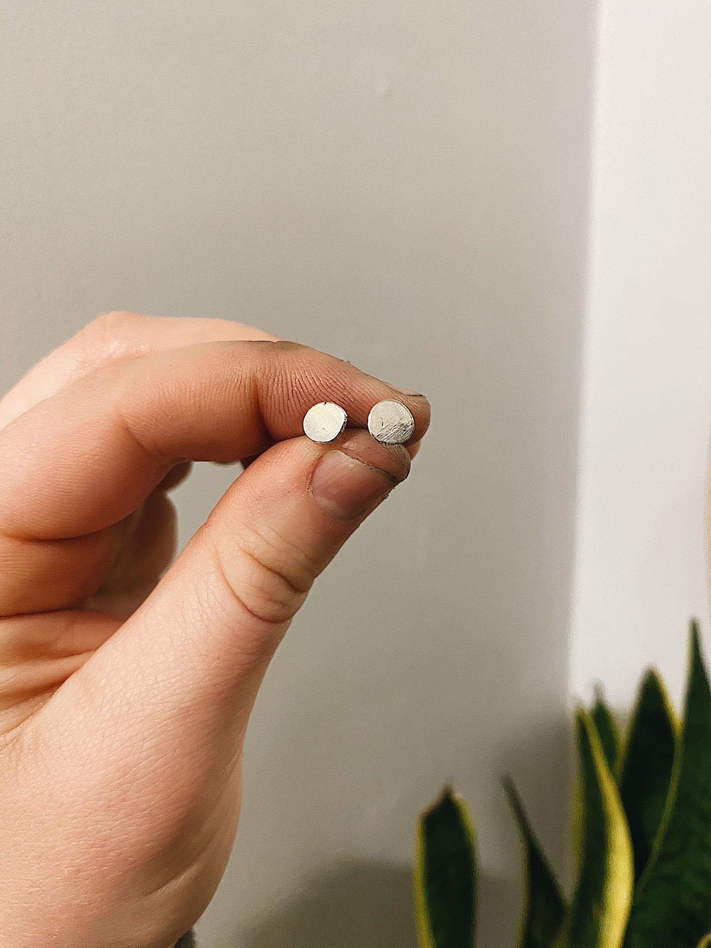 Sterling Silver Dot Studs