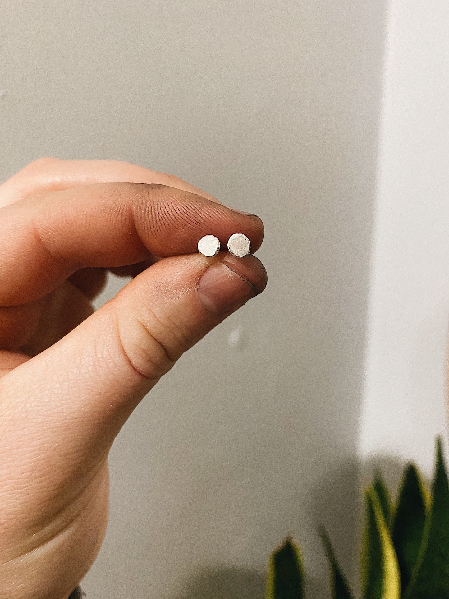 Sterling Silver Dot Studs