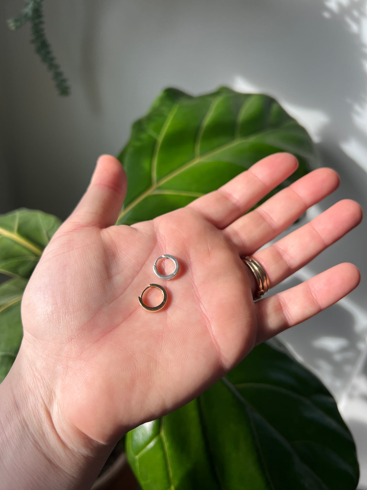 14k Yellow gold Mini Hoops