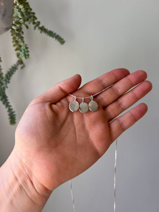 Custom Large Silver Dot Necklace