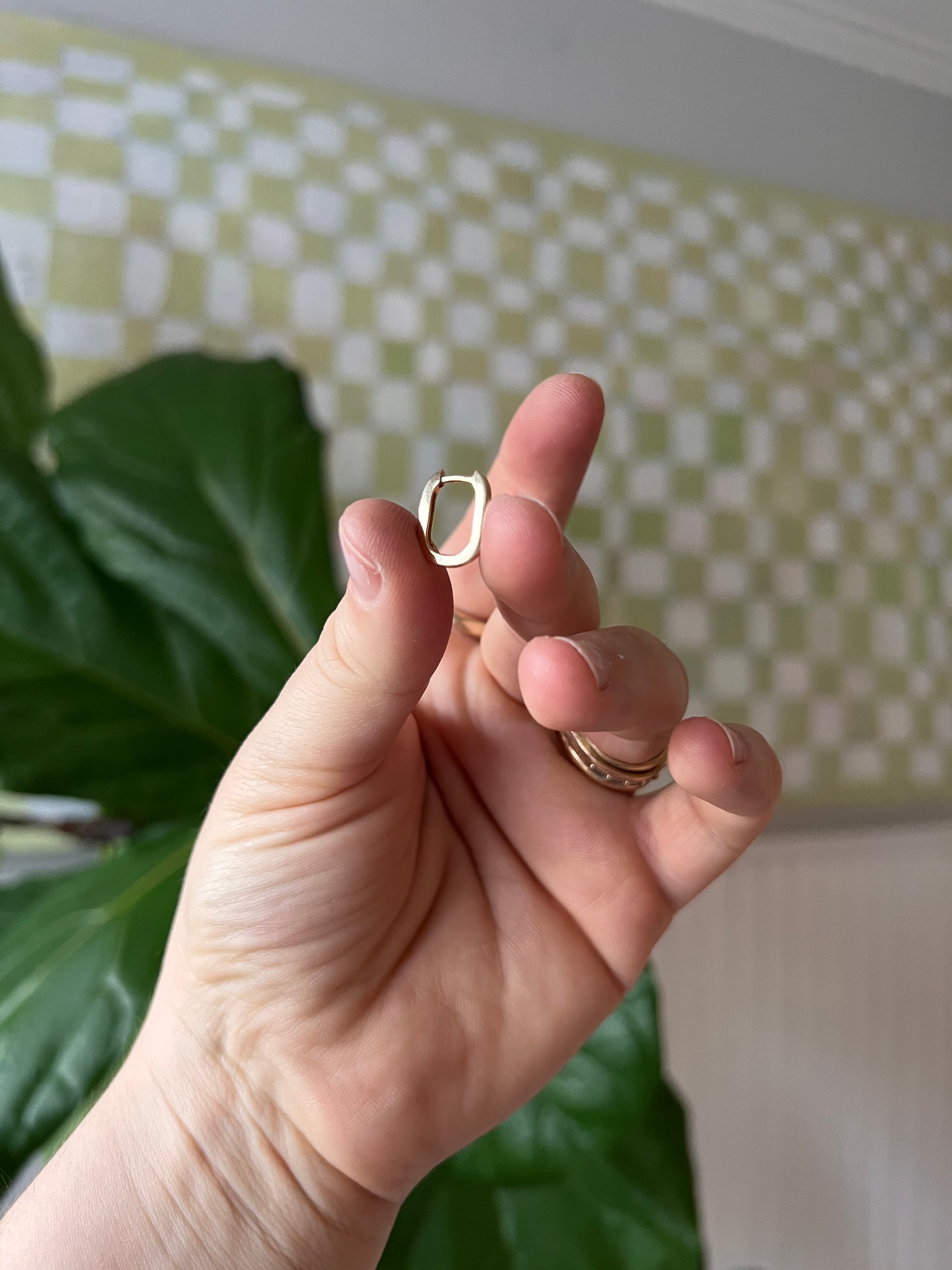 14k Yellow Gold Oval Mini Hoops
