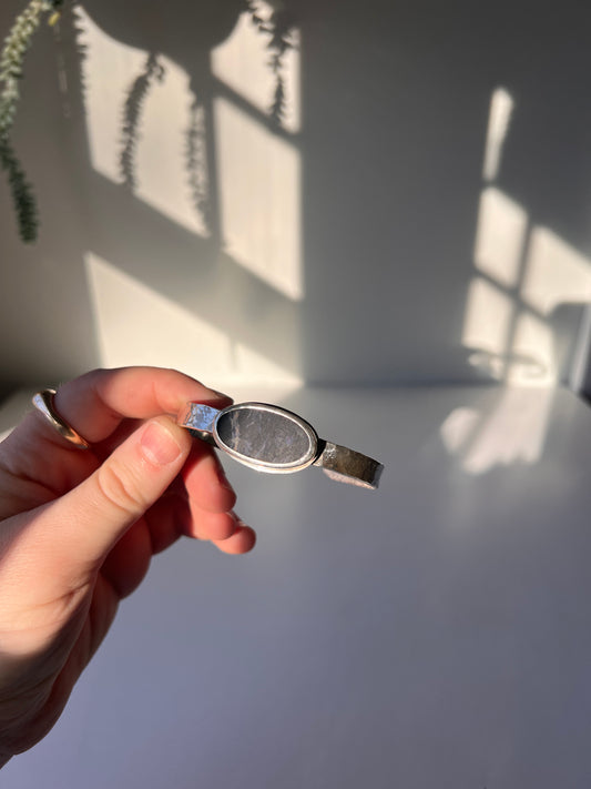 Sterling Silver Cuff with Stone