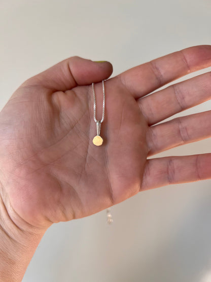 Gold Dot Necklace with Initial