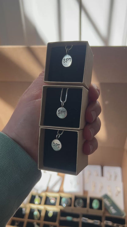 Custom Large Silver Dot Necklace