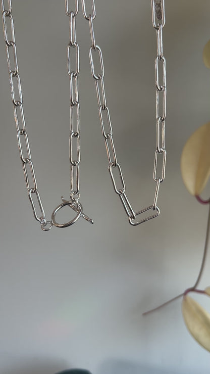 Paperclip Chain Necklace with Clasp