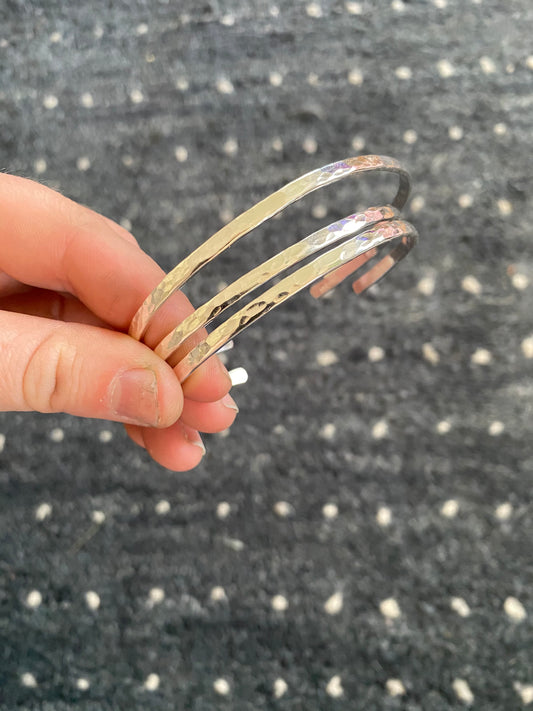 Sterling Silver Hammered Cuff