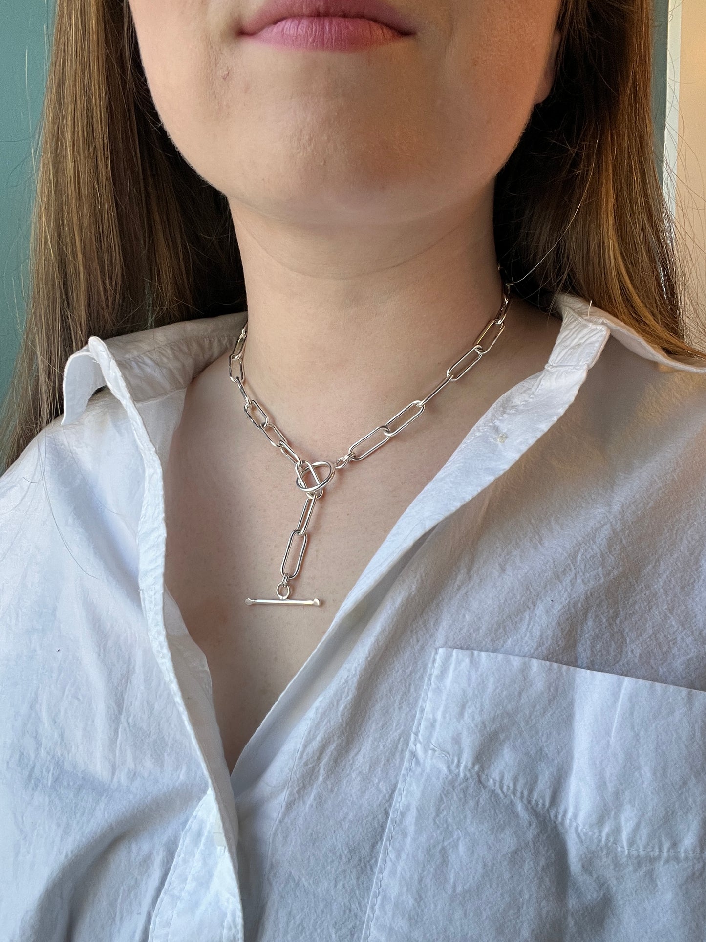 Paperclip Chain Necklace Toggle